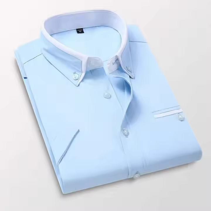 Vestido de manga corta estampado para hombre, camisa cómoda con botones, top informal estándar USTE, top de verano de alta calidad - 1