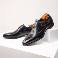 Zapatos de cuero con hebilla de monje, zapatos de vestir para hombre de negocios, zapatos de cuero estilo británico para hombre - details 23
