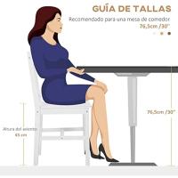 Juego de 2 Sillas de Comedor Blancas Silla de Cocina con Resalto de Listones - details 6