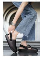 Birken verano Casual ropa exterior sandalias nueva moda talla grande media cerda perezoso suela gruesa zapatillas de hombre botón - details 5