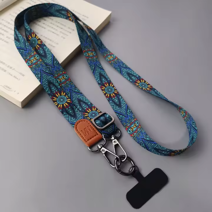 Cordón cruzado para teléfono móvil con diseño de tótem Retro, colgante ajustable para colgar en el cuello, colgante con junta de tarjeta Universal - 1