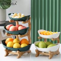 Tazón De Frutas Creativo De Plástico Para El Hogar Y Sala De Estar 2/3 Capas Bandeja Para Aperitivos Bicolor Moderno Tazón De Queso Para Fiesta - details 1