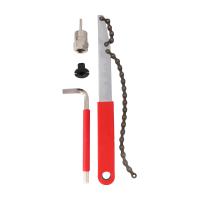 Herramienta de extracción de casetes de bicicleta, con látigo de cadena y llave auxiliar, suministros para extracción de piñones de bicicleta, extractor de piñones - details 0