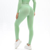 -Leggings de yoga sin costuras para mujer, leggings de gimnasio, ropa deportiva de entrenamiento, pantalones de cintura alta - details 14