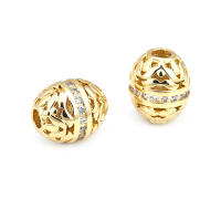 Cuentas de Espaciador de Barril de Brass Dorado de 18K Accesorios de Joyería DIY para Mujeres - details 17