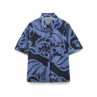 OUWU- Novedad de verano, camisa de manga corta con cuello estampado a la moda para mujer, conjunto de pantalones casuales adelgazantes de cintura alta - details 3