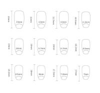 Uñas postizas cuadradas cortas con pegamento, uñas postizas con purpurina francesa, juego de uñas de diseño de Ballet, 24 piezas - details 0