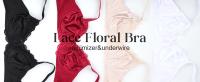 sujetadores con aros para mujer, minimizador Floral de encaje, cobertura completa, sin relleno, sin forro, soporte cómodo para el día a día - details 11
