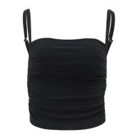 BUNO-Tops góticos negros para mujer, Tops cortos Vintage Y2K 2000, camisola básica de calle alta, corsé informal sin mangas, novedad de verano 2024 - details 0