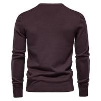 Suéter grueso de cuello redondo para hombre, jersey de punto cansado, tops de otoño e invierno - details 5