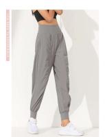 Pantalones de Yoga para Mujer de Secado Rápido Suelto, Cansado, Plisado, Bolsillos, Para Correr, Capris, Pantalones Deportivos - details 16
