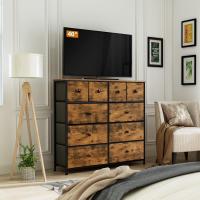 con 10 cajones de tela, cómoda para dormitorio, mueble de almacenamiento, muebles de dormitorio, cómoda para cocina, oficina, pasillo, mueble para TV con cajones - details 27