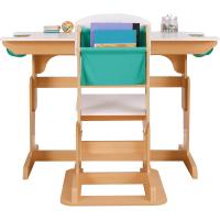 Escritorio y Silla Ajustables de Madera para niños con Bolsillo de Almacenamiento, Mesa y Silla Infantil, Muebles para Salas de Juegos y Dormitorio de Niños (20307) - details 3