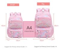 Mochilas escolares para niños y niñas, mochila escolar de gran capacidad, bolsa de arcoíris para libros, regalo para niños - details 1