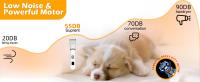 Kit de cortapelos para perros con amoladora de uñas, juego de recortador de patas de gato silencioso inalámbrico 4 en 1, recortador de pelo para mascotas con pantalla de alimentación transparente USB recargable de bajo ruido, afeitadora para perros y gato - details 8