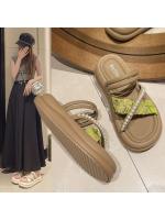 Sandalias de plataforma con suela gruesa para mujer para uso al aire libre en verano 2025, nuevas sandalias de suela blanda bidireccional. - details 3