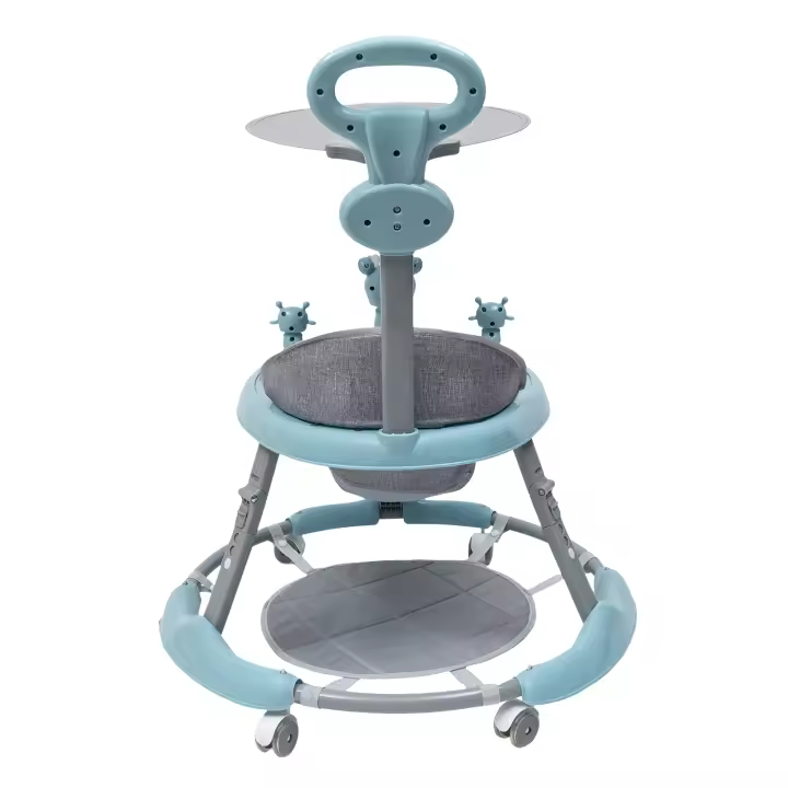 Andador de bebé con sombrilla, mango de reposapiés y ruedas universales, construir para durar, actualización, múltiples modos - 1