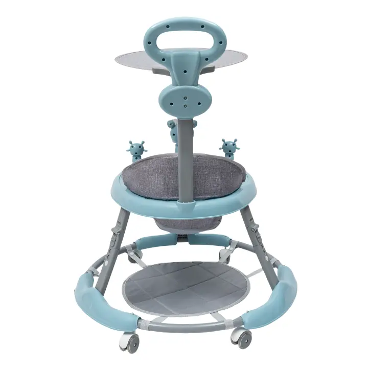 Andador de bebé con sombrilla, mango de reposapiés y ruedas universales, construir para durar, actualización, múltiples modos - 1