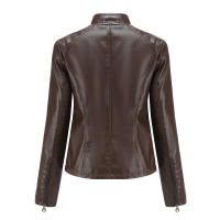 Chaqueta de cuero de imitación para mujer, abrigo de motociclista de moda, ropa de primavera y otoño - details 1