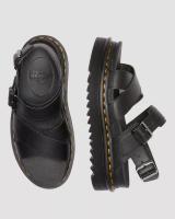 Dr. Martens Voss II Athena sandalias con correa de piel en NEGRO Unisex - details 6