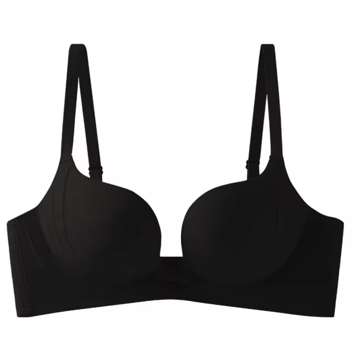 Sujetador ajustado sin aros con escote en V profundo, sujetador antiflacidez a prueba de golpes para mujer, lencería con pechos recogidos, ropa interior push-up - 1