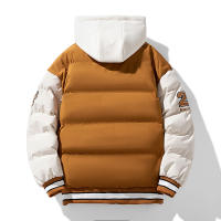 Chaqueta de Invierno para Hombre, Estilo Dos Piezas, Nueva, Abrigada, Gruesa, con Capucha, Cortavientos, Cómoda, Informal, con Estampado - details 2