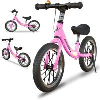 Bicicleta Sin Pedales con Freno de 2-6 años, Bici Equilibrio de 14 Pulgadas con Caballete y Timbre, Altura de Sillín Regulable, hasta 40kg, Juguetes para Niña y Niños - details 13