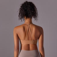 Top de mujer, cuello de chaleco Hai Yuga, decoración triul, deportes con espalda bonita, Top corto a prueba de golpes para - details 46