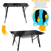 Mesa de Camping Plegable Marco de Aluminio Tablero Enganchable Ajuste de Altura Incluso - details 27