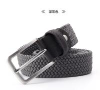 Cinturón elástico tejido para hombre y niña,3.3-3.4 CM de ancho, azul, negro, marrón, regalo de lujo, accesorios para vaqueros - details 6