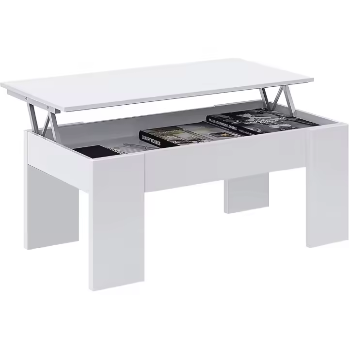 Comedor, Modelo LC, Acabado en Color Blanco Artik y Roble Canadiense, Medidas - 1