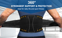 Cinturón de soporte Lumbar ajustable para espalda, correa de cintura transpirable para alivio del dolor de espalda baja, escoliosis, hernia de disco, ciática - details 3