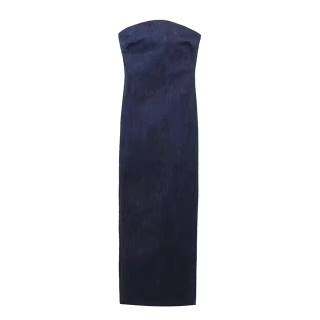 Vestido de mezclilla para mujer Vestido vintage femenino elegante - 1
