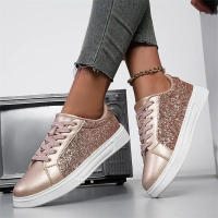 Zapatos deportivos planos informales para mujer, zapatillas deportivas con cordones a la moda para mujer - details 6