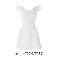 Delantal Blanco Retro con Volantes Ajustable para Maid Cosplay, Horneado, Limpieza Cocina y Dining - details 2