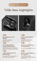 -auriculares inalámbricos con Bluetooth 5,3, audífonos estéreo TWS con Clip para la oreja, Control táctil, auriculares HIFI deportivos para videojuegos y música - details 3