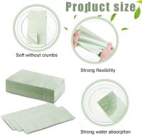 Servilletas de papel de salvia desechables para cóctel, servilletas de cena de 2 capas para invitados, cumpleaños, boda, despedida de soltera, Navidad, 100/250 Uds. - details 8