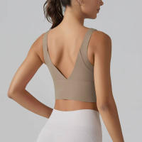 Hmidou-Sujetador deportivo para mujer, ropa interior Sexy de realce para Yoga, correr, gimnasio, Tops de Fitness, camiseta sin mangas de verano - details 31