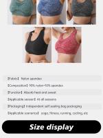 Sujetador push-up transpirable para mujer, ropa interior deportiva, correr, yoga, fitness - details 5