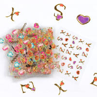 Pegatinas de Arte de Uñas 3D con Flores de Amor 30 piezas Diseños Variados Huecos Adhesivos Letras Mariposa Foil para Uñas - details 1