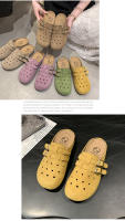 Medias zapatillas baotou retro de suela gruesa para uso exterior de las mujeres, primavera y verano nuevos zapatos de pedal para personas perezosas transpirables y versátiles - details 26