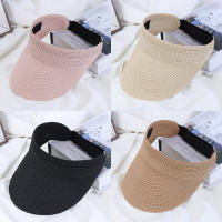 Sombrero de visera de playa ajustable para mujer, gorra plegable de paja, ala ancha, protección UV - details 4