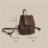 Mochila Mini con Hebilla y Cordón Bolso Escolar de Cuero PU para Mujer - details 2