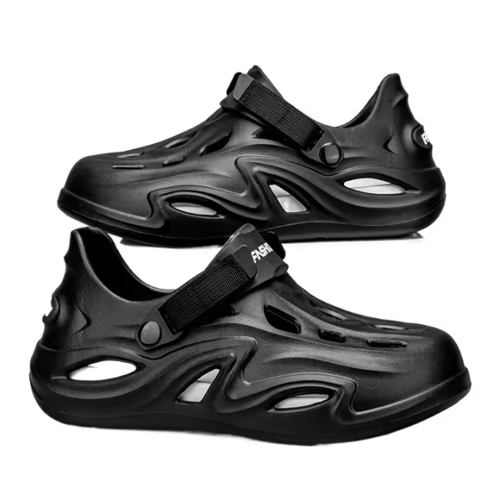 Nuevas sandalias al aire libre de los hombres zapatillas deportivas toboganes de playa transpirable suave zuecos de los hombres Casual zapatos de jardín antideslizante de los hombres sandalias al aire libre - 1