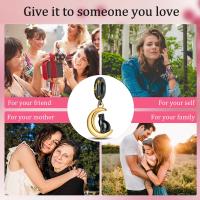 Cuentas colgantes de gato negro con luna estrellada misteriosa de Plata de Ley 925 compatibles con pulsera Original Pandora, cuentas de abalorios, regalo de joyería para mujer - details 5