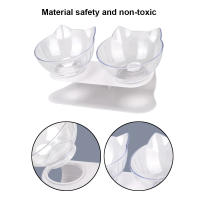 Cuencos antideslizantes para gatos, cuencos dobles para mascotas con soporte elevado, cuencos de agua y comida para mascotas - details 2