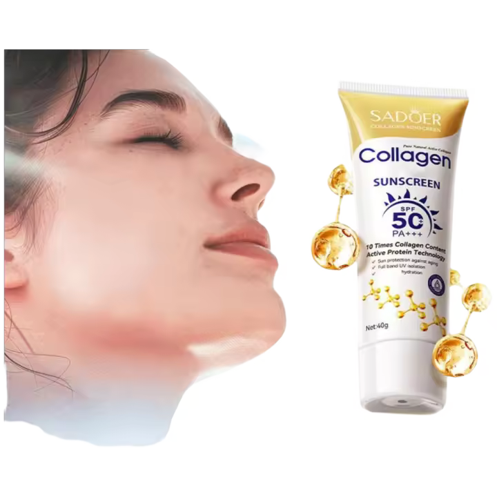 Protector Solar de Colágeno Crema Refrescante para Hidratación y Protección de Piel Duradera - 1