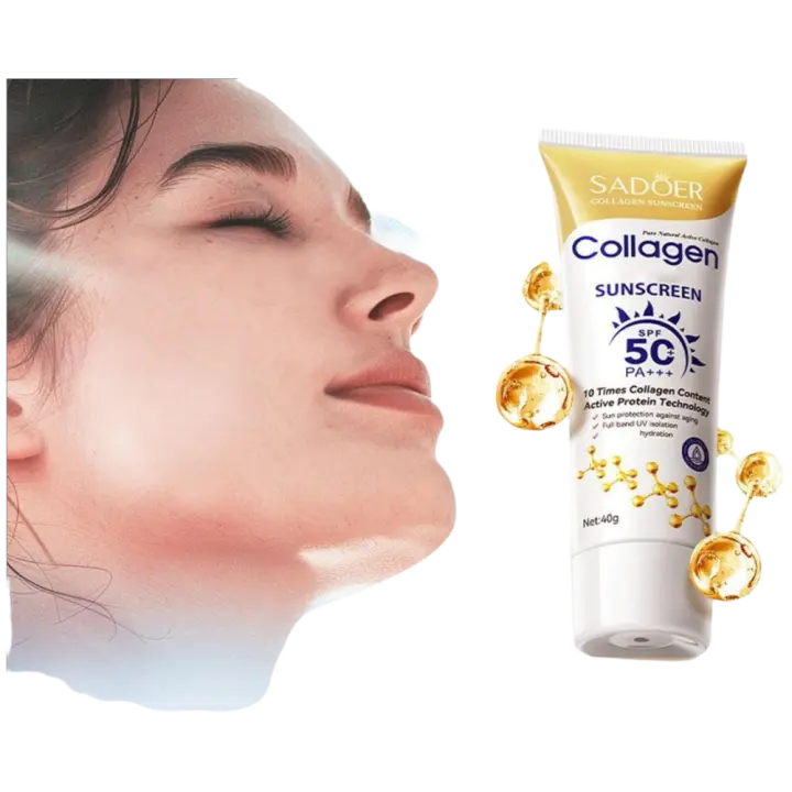 Protector Solar de Colágeno Crema Refrescante para Hidratación y Protección de Piel Duradera - 1