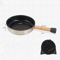Camping Frying Pan Cooker with Removable Handle for Picnic Camping Fishing