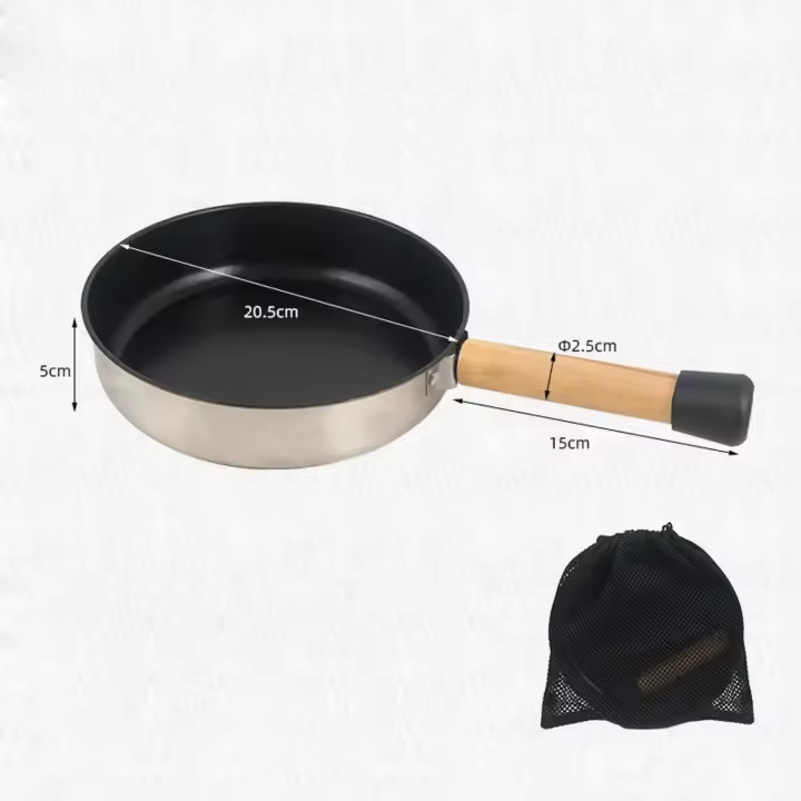 Sartén con mango extraíble para picnic, camping, pesca - 1